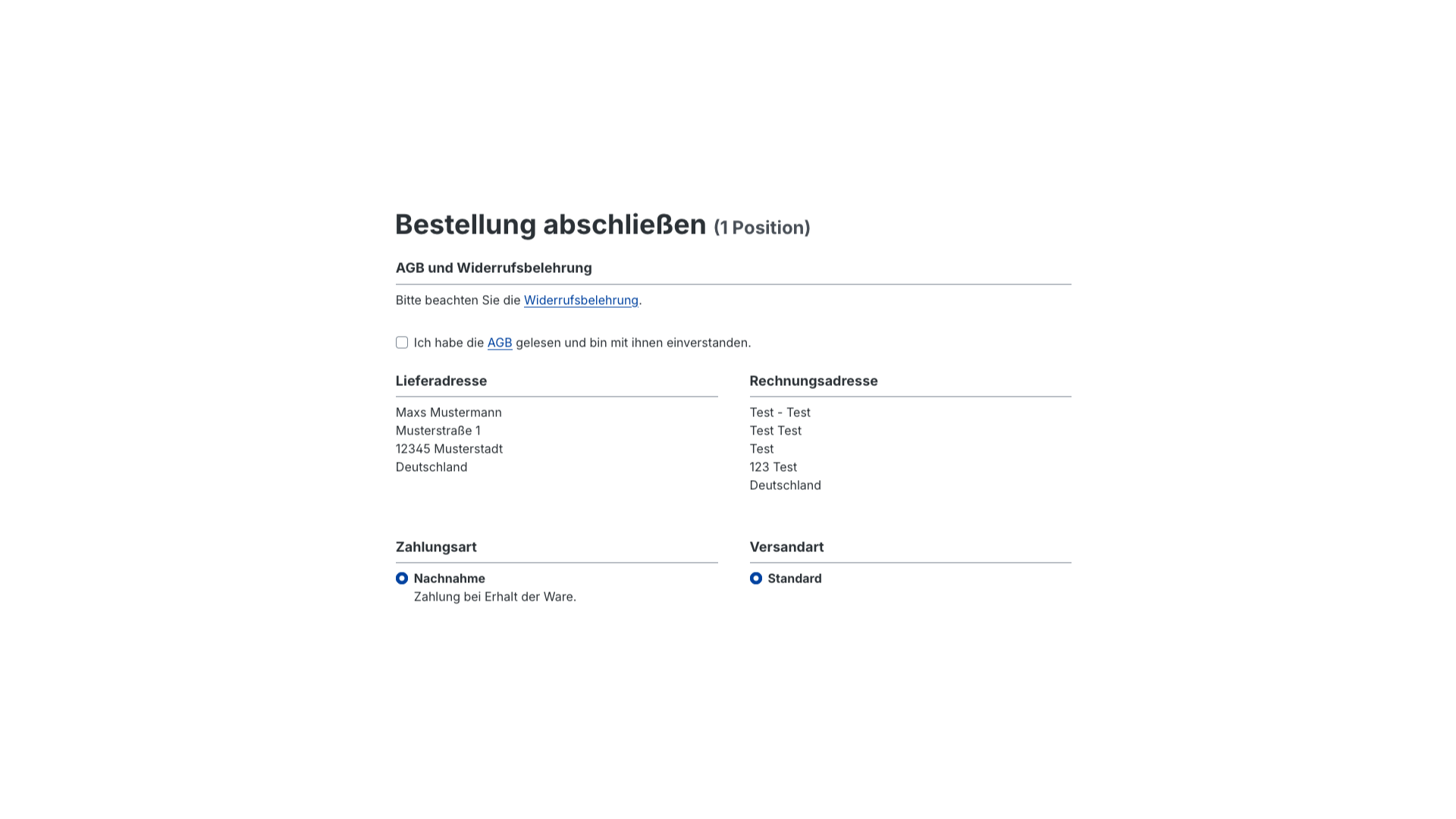 Adressänderungen einschränken