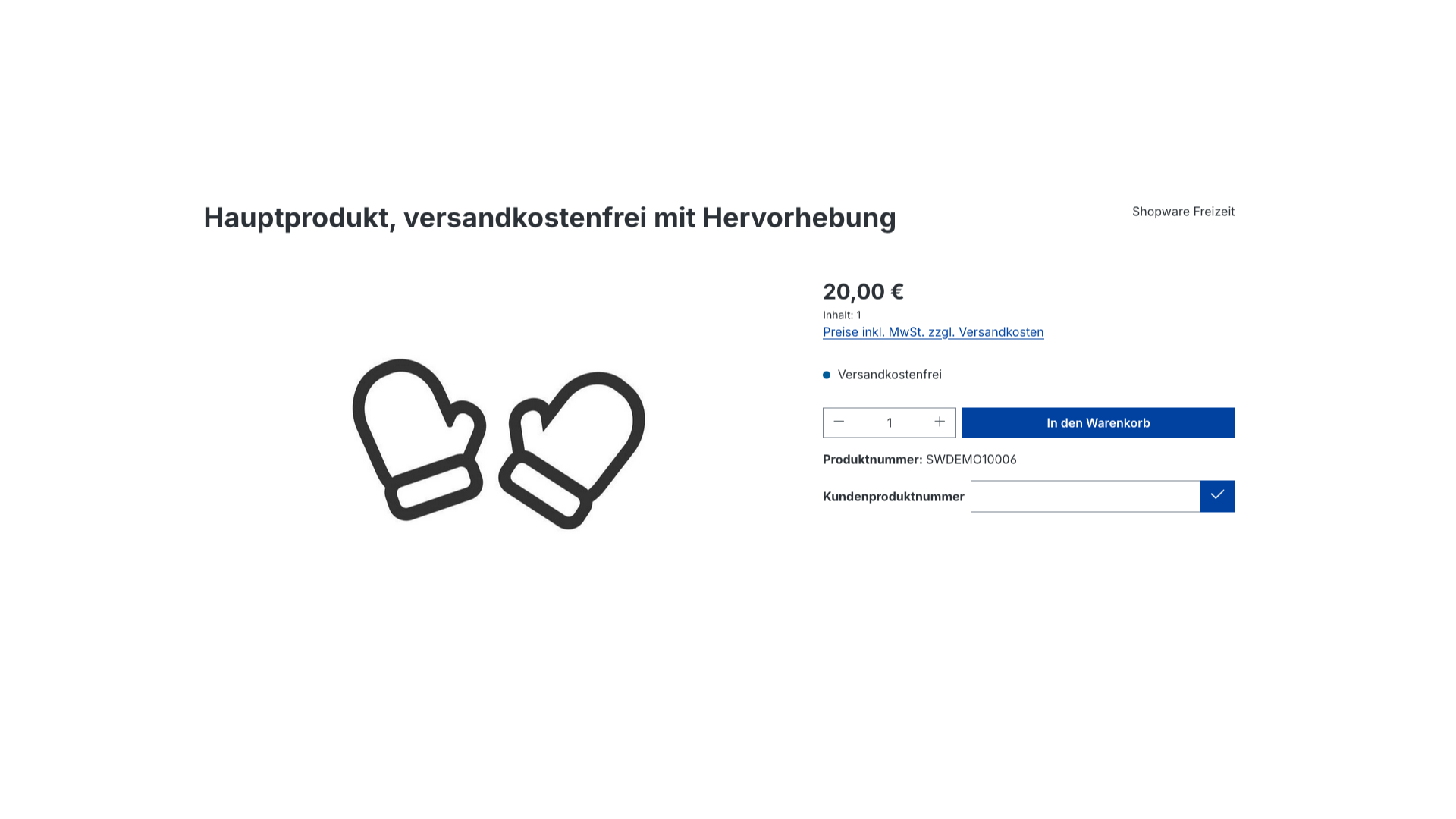 Kundenspezifische Produktnummern
