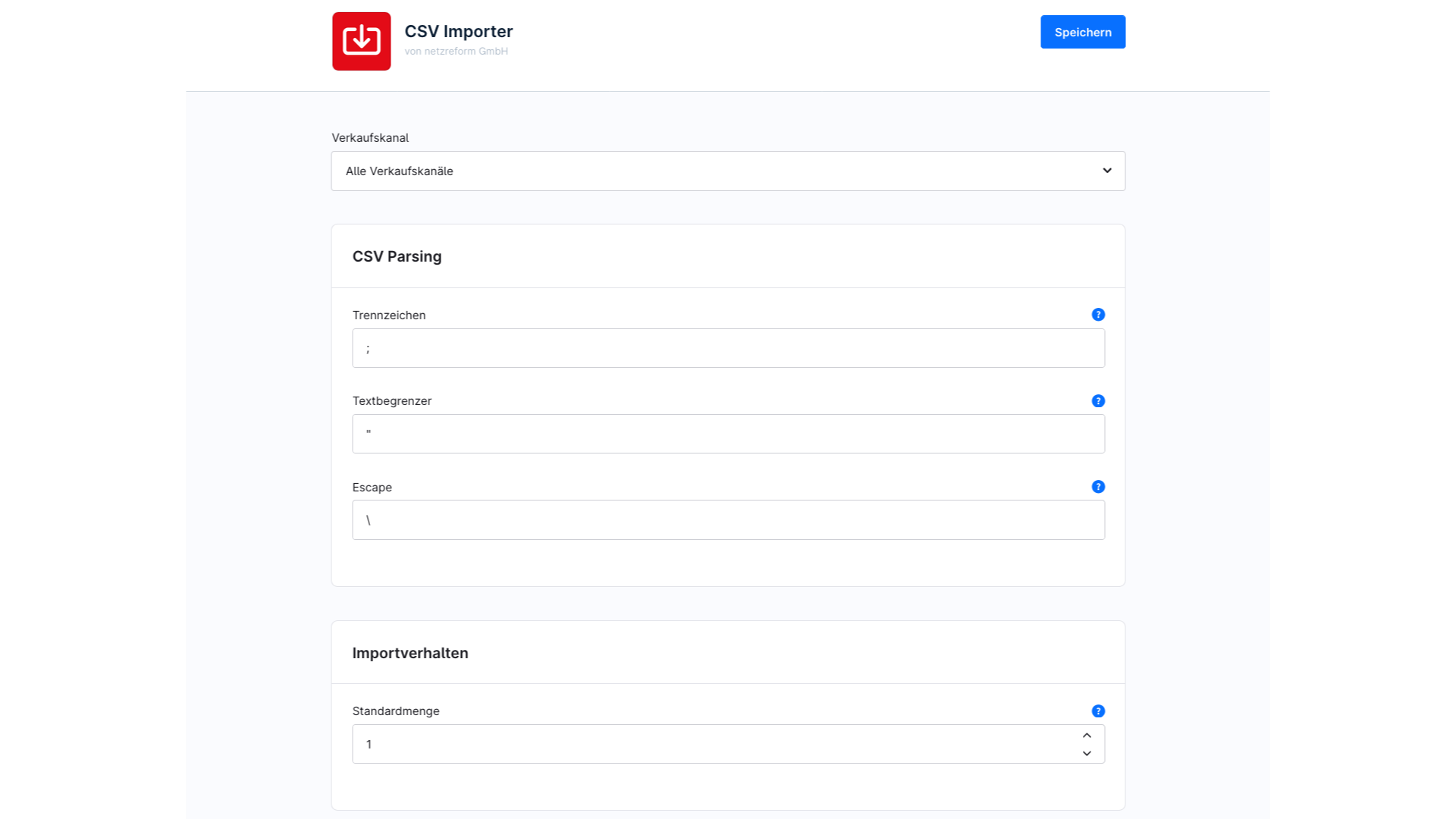 CSV Warenkorb Import